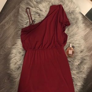 Red mini dress